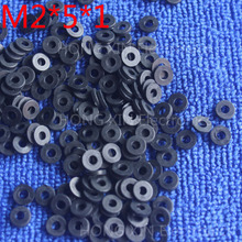 M2*5*1 Black 100pcs Nylon Washer Plastic Flat Spacer Washer Thickness circular  round Gasket Ring High Quality circular 2024 - buy cheap