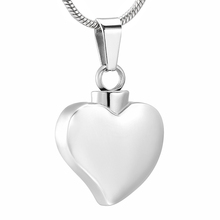 JJ12444 Solid Blank Heart Stainless Steel Memorial Ashes Jewelry Engravable Cremation Urn Pendant For Women Keepsake Necklace 2024 - buy cheap