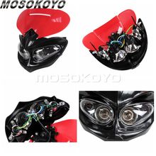 Faro delantero de moto de 18W, carenado, Enduro, para Honda Yamaha CBR600, CBR400 2024 - compra barato