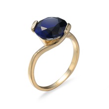 Hot Selling Heavy Gold /Silver Plated Stainless Steel Ring With Big Precious Stone Crystal Rings For Women Size 7,8,9 2024 - buy cheap