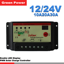 10A 20A 30A 12V/24V solar charge controller solar regulator for solar panel system use,double LED light display.cheap price 2024 - buy cheap