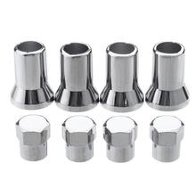 4pcs TR413 Chrome Car Truck Tire Wheel Tyre Valve Stem Hex Caps w/ Sleeves Unique stylish design luxury and fashionable look 2024 - buy cheap