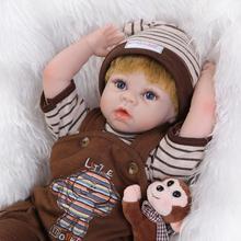 NPK bebé real muñecas reborn 22 "55cm de silicona renacer muñeca bebé bebes reborn niño metoo regalo de los niños juguete 2024 - compra barato