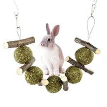 Rabbit Guinea Pig Chinchilla Pet Grass Ball Branch Molar Chew Play Teething Toy New Arrival 2024 - buy cheap