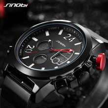 Sinobi relógio militar esportivo masculino, relógio masculino de quartzo digital com cronógrafo de luxo, relógio de pulso militar esportivo para homens 2024 - compre barato