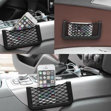 Bolsa de malla elástica Universal para asiento de coche, organizador de bolsillo para teléfono, 15x8cm, 1 unidad 2024 - compra barato