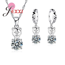 New Arrival  Party Accessories Girls Cartoon 925 Sterling Silver Necklace/Earring for Women Cubic Zircon Jewelry Sets 2024 - buy cheap