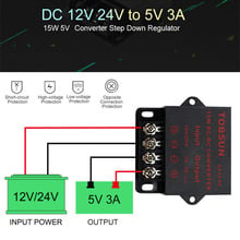 DC 12V 24V to DC 5V 3A 15W Transformer Voltage Converter Regulator Step Down Buck Module Universal Power Supply for LED TV Solar 2024 - buy cheap