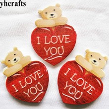 10PCS/LOT,I love you wood stickers,Wedding decoration Valentine's day ornament Wall Fridge stickers Craft material DIY toys OEM 2024 - buy cheap