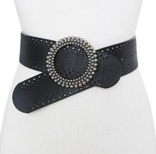Women's runway fashion hollow out diamonds buckle Cummerbunds female Dress Corsets Waistband Belts decoration wide belt R1231 2024 - buy cheap