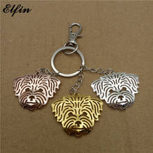 Elfin Trendy Shih Tzu Key Chains Gold Color Silver Color Animal Pet Memorial Coton de Tulear Key Rings Jewellery Women Men 2024 - buy cheap