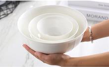 Cuencos de porcelana blanca para ensalada, recipiente térmico para arroz, fideos y frutas, 6,5 pulgadas, color blanco 2024 - compra barato