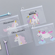 1pcs Cute Unicorn Pencil Case PVC Document Bag File Folder Pencil Case Stationery Holder Organizer School Supplies Dropshipping 2024 - buy cheap