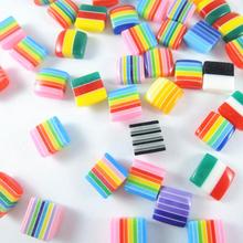 100pcs 8*8mm Half Square Flat Back Cabochons Mixed color Acrylic Resin Beads DIY jewelry For Necklace Scrapbook Craft Decoration 2024 - buy cheap