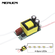 Бесплатная доставка, 5 шт./лот, 4-8x2W светодиодный драйвер, 8 Вт/10 Вт/12 Вт/14 Вт/16 Вт, драйвер лампы, источник питания, трансформатор, AC85-265V, выход 550ма 2024 - купить недорого