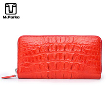 McParko Women Wallet Genuine leather Crocodile Clutch Wallet Luxury Long Zipper Phone Wallet For Female Fashion Lady Gift Purse 2024 - buy cheap