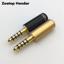 Fone de ouvido com 5 polegadas 4.4mm, 2 peças, plug de pino masculino 4.4, conector equilíbrio completo para sony visual 2024 - compre barato