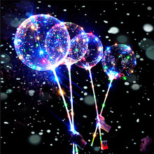 BOBO Clear led balloons Luminous Helium Bubble Balloon 3m LED String birthday decorations kids Party Supplies Night Market 2024 - buy cheap