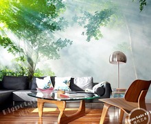 3d murals wallpaper for living room Sunshine forest 3d room wallpaper landscape 3d stereoscopic wallpaper 2024 - buy cheap