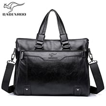 Badenroo Male bag Leather Handbags Men's Business bag Briefcase Laptop Shoulder Crossbody Bags Large Capacity Man Messenger Bags 2024 - buy cheap