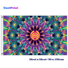 CustPrint 3x5 футов цветной калейдоскоп флаг с изображением «Bassnectar» 100D полиэфирная цифровая печать флагов и баннеров 2024 - купить недорого