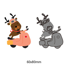 Deer Metal Cutting Dies for DIY Scrapbook Embossing Paper Craft Creative Animal Template Stamps Dies  Merry Christmas 60*80mm 2024 - buy cheap