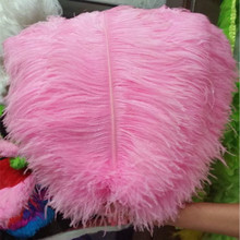 Penas de avestruz rosas para decoração de festas de casamento, penas naturais de avestruz para artesanato, 15-75cm 6-30 2024 - compre barato