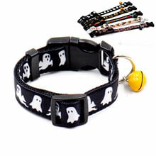 Nylon Pet Dog Halloween   Collar dog pet puppy collar with bell S L festival puppy doggy collar leash pet dog collar+leash 2024 - buy cheap