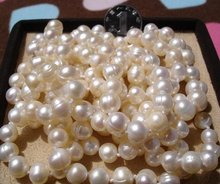 Promoción de Navidad, collar de invierno, joyería barata Collar de perlas naturales de agua dulce, 120CM de largo, 8-9MM de tamaño 2024 - compra barato