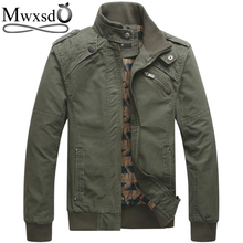 Alta qualidade 2019 marca casual primavera militar jaqueta de algodão e casaco masculino casual fino ajuste algodão jaqueta sólida 2024 - compre barato