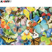 HYY-bordado 3D de mariposas y diamantes, decoración de mosaico de punto de cruz 5D DIY 2024 - compra barato