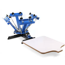New 4 Color 1 Station Silk ScreeningScreen Printing Machine Screenprint Press Printing Machine 2024 - buy cheap