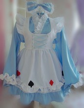Original Design Cute Girls Japanese Maid Dress Alice in Wonderland Kimono Lolita Cosplay Costume 2024 - buy cheap
