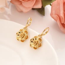 hot  flower drop earring Ethiopian/Nigeria/Kenya /Ghana  Gold color DubaiArab african Arab Middle Eastern Jewelry Mom Gifts 2024 - buy cheap