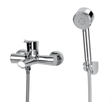 Modern Widespread Chrome Brass Wall Mounted Bathroom Shower Mixer Tap Tub Faucet Shower Set + Handheld / Hand Shower (F8005-308) 2024 - buy cheap