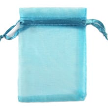 100 pçs laker azul organza sacos festa de casamento decoração drawable sacos de embalagem jóias doces organza sacos & malotes 2024 - compre barato