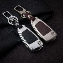 Zinc Alloy+Leather Car Key holder bag For Audi A1 A3 A4 A5 A6 A7 A8 R8 Q3 Q5 Q7 TT 80 B5 B6 B7 B8 C5 C6 R8 A4L A6L key case 2024 - buy cheap