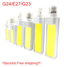 10PCS LED Bulbs 10W 12W 15W G24/E27/G23 COB LED Corn Bulb Lamp Light 180 Degree AC85-265V led Spotlight Horizontal Plug Light 2024 - buy cheap