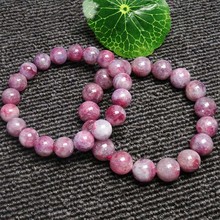 8-12mm Natural Round Pink Tourmaline Beads Bracelets For Women & Girl Gift Trinket Jewelry Beaded Accessories 2024 - buy cheap