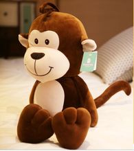 lovely brown monkey plush toy large 60cm down cotton cartoon monkey soft doll throw pillow birthday gift b2214 2024 - buy cheap