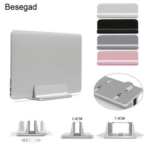 Регулируемый вертикальный держатель для настольного ноутбука Besegad, алюминиевый кронштейн для Apple MacBook Pro Mac Book Lenovo YOGA Notebook 2024 - купить недорого