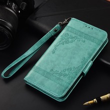 Funda de cuero con tapa para Lenovo A6600 Fundas con estampado floral 100% estuche especial tipo cartera con soporte y correa 2024 - compra barato