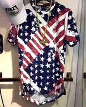 Camiseta de verano con bandera americana para hombre, Jersey de marca, camiseta de Hip-Hop, ropa de Fitness de manga corta, 2019 2024 - compra barato