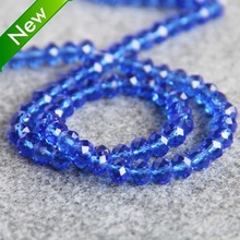 For Necklace 6x8mm Faceted Blue Chalcedony AB+ Colorful Glass Crystal Beads Stones Beads Loose 72pcs DIY Jewelry Making Design 2024 - buy cheap