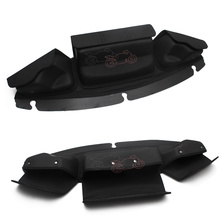 Bolsa de parabrisas de cuero PU negro para motocicleta, con 3 bolsillos sillín, bolsa de carenado para Harley Touring Street Glide Electra Glide 2014-2018 2024 - compra barato