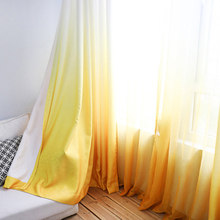 Orange Gradient Tulle Curtains for Room Fabric Decorative Panel Thick Curtains for Living Room Bedroom Window Sheer for Kitchen 2024 - buy cheap