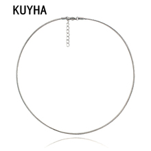 Fashion Choker Necklace Stainless Steel Punk Rock Round Collares for Charm Women Men Metal Kolye Thin Silver Color  Jewelry 2024 - buy cheap