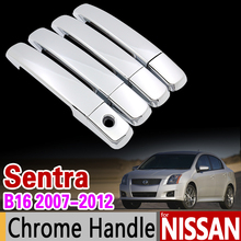 Cubierta de manija cromada para Nissan Sentra B16 2007-2012, conjunto de molduras 200 SE 2008 2009 2010 2011, accesorios para coche, pegatinas de estilo 2024 - compra barato