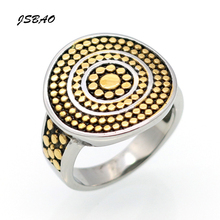 JSBAO Brand Luxury Rings For Women Fashion Jewelry Titanium Steel Round Circular Dotted Ring Free Shipping 2024 - buy cheap
