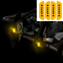 4pcs Car Door Safety Warning Mark Car Reflective Stickers Decal for Seat Ibiza Leon Toledo Arosa Alhambra Exeo Supercopa Mii 2024 - buy cheap